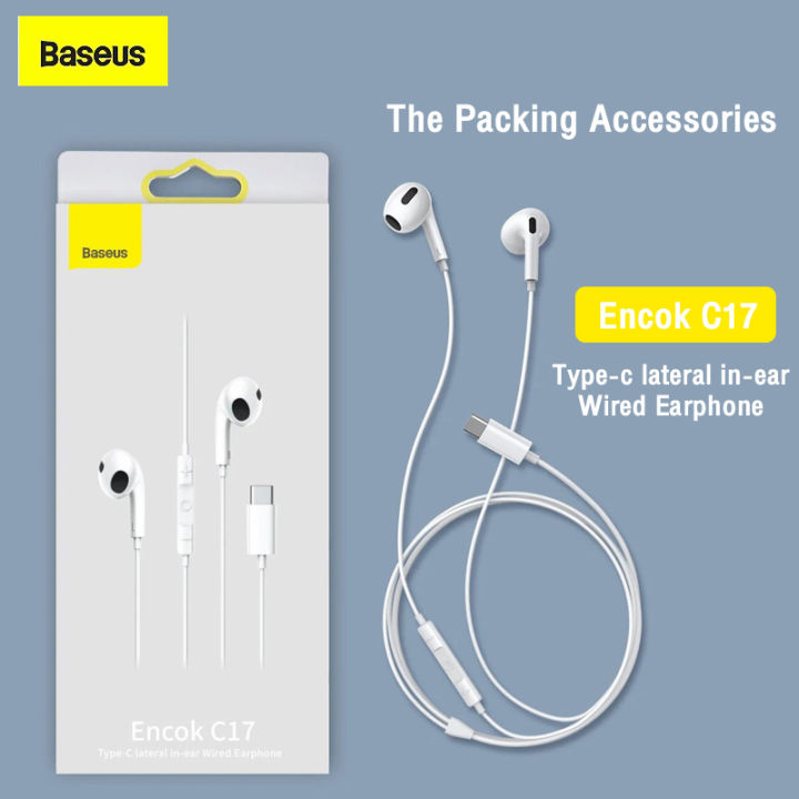 baseus-c17-หูฟัง-type-c-amp-h17-ios-หูฟังแบบสอดหู-encok-type-c-lateral-in-ear-wired-earphone-with-mic-for-smart-phone