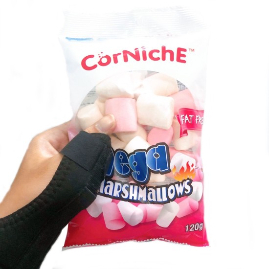 Kẹo bông gòn marshmallow corniche mega hương dâu 120g - ảnh sản phẩm 2