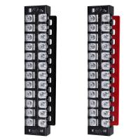 【hot】▤  1pcs 25A 600V Row Strip Electrical Screw Terminal Block Fence Wire 3/4/5/6/8/10/12 Position