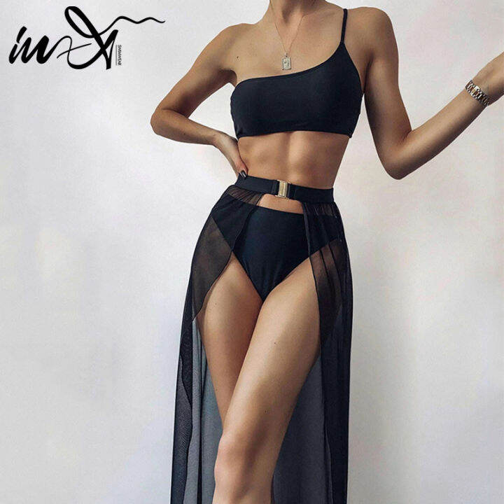 in-x-bandeau-swimsuit-women-solid-3-pieces-set-one-shoulder-swimwear-female-skirt-belt-bikini-2021-sports-bathing-suit-biquini