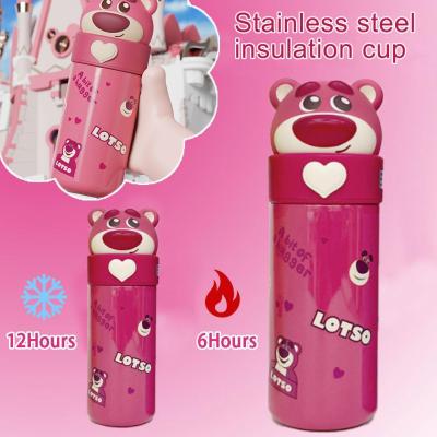 Strawberry Bear Stainless Steel Insulation Cup Water Students For Girl Bottle G4A2
