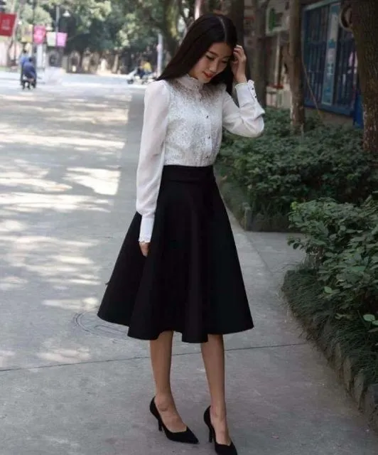chân váy qua gối giá tốt Tháng 7 2023 Chân váy  Mua ngay Thời Trang Nữ   Shopee Việt Nam