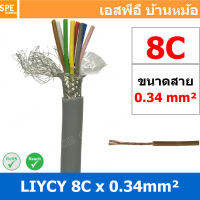 [ 1 เมตร ] สาย LiYCY 0.34 mm² 8C สายไฟ Liycy สายชีลด์ LiYCY-JZ LiYCY-OZ สายคอนโทรล LiYCY มาตราฐาน VDE และ IEC LiYCY Cable สายพาวเวอร์ สายคอนโทรล มีชีลด์ LiYCY สาย Multi core with shield สายคอนโทรลมีชีล สายมัลติคอ Liycy สายสัญญาณ LiYCY LiY-CY สาย LIYCY สาย