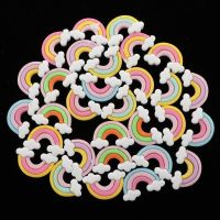 30 Pieces Kawaii Rainbows Resin Flatback Cabochon Embellishments DIY Crafts