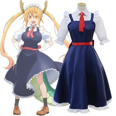 ■ Miss Kobayashis Dragon Maid Tohru Cosplay Costume Women Kobayashi San Chi No Maid Uniforms Costume Girls Anime Dress
