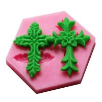 Cross Religious Holy Communion Christening Silicone Mould  Decoration Fondant Cake 3D Mold Food Grade Silicone Mould Bread Cake  Cookie Accessories