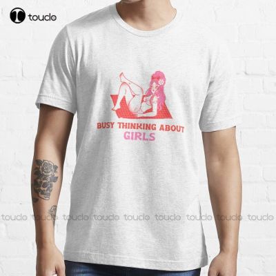 Busy Thinking About Trending T-Shirt Tee&nbsp;Shirts Custom Gift&nbsp;Breathable Cotton Outdoor Simple Vintag Casual T Shirts