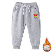 Super Wings ชาย Sweatpants หญิง Jogger 2021เด็กฤดูหนาวบวกกำมะหยี่ Warm กีฬา Double-Layered กางเกงซับเหงื่อยาวชุดกางเกงเด็กฤดูใบไม้ผลิกีฬาสบายๆกางเกง