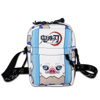 Anime Manga Backpack Nezuko Tanjirou Shoulder Bag Demon Slayer Kimetsu No Yaiba Cartoon Kawaii Student Kids Crossbody Bag