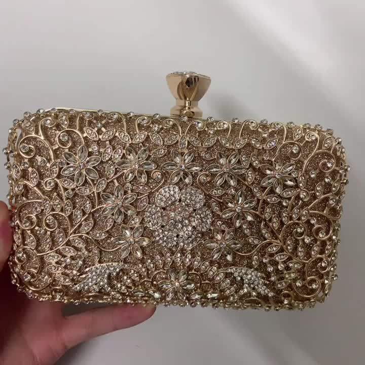 Club Diamond Evening Clutch Bag For Women Wedding Golden Clutch Purse Chain  Shoulder Bag Small Party