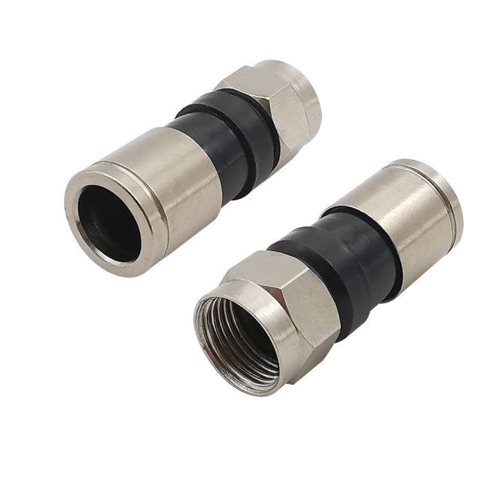 RG6 F ประเภท Coax Coaxial Digital Cable Compression Fittings Connector