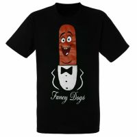 Popular Hot Sale Sausage Party Frank Fancy Dog Mens Black Shirt