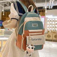 2022 Kawaii Womens Backpack Multi-color Mochilas Para Mujer for Teenage Girls Cute Schoolbag Korean Travel Rucksack Canvas Bag