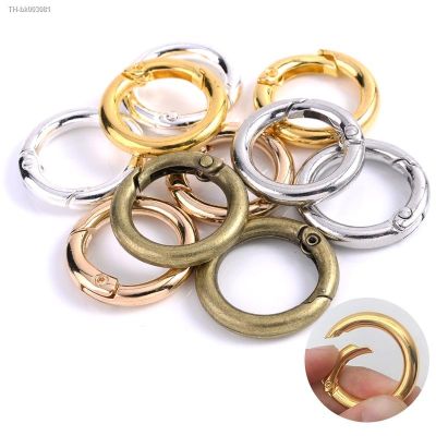 ₪❦ 20/25/28/33/35/40/48mm Round Carabiner Ring Split Spring Gate Keychain O Ring Metal Bag Rings for Jewelry Making Connector Clips