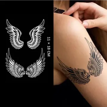 Angel Fish Temporary Tattoo Sticker (Set of 2)