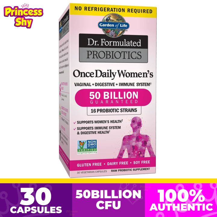 garden of life once daily women's 50 billion 16 probiotic strains