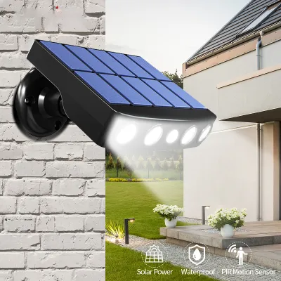Outdoor Solar Light Powerful Led Motion Sensor Waterproof IP65 Lighting for Home Path Garage Yard Garden Street Wall Lamp