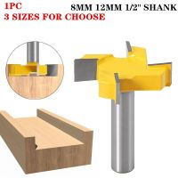 1pc 8mm / 12mm / 12.7mm Shank T Type ข้อต่อ Slotting Cutter สี่ Flutle T-Track Slotting Wood Router Bit Milling Cutter สําหรับไม้