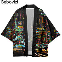 Men Shirts Yukata Haori Womens Clothing Plus Size 6XL Black Pink Fashion Beach Japanese Kimono Kimetsu No Yaiba Robe Cardigan