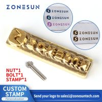 ZONESUN Custom Logo Leather Stamp Hot Brass Branding Iron Brand Heating Wood Skin Paper Cake DIY Gift Personalized Stamping Mold