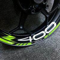 ใหม่สำหรับรถจักรยานยนต์ Z400คาวาซากิขนาด Logo17นิ้วรูปลอกล้อด้านในและด้านนอกขอบตกแต่งสติกเกอร์ตกแต่งกันน้ำได้