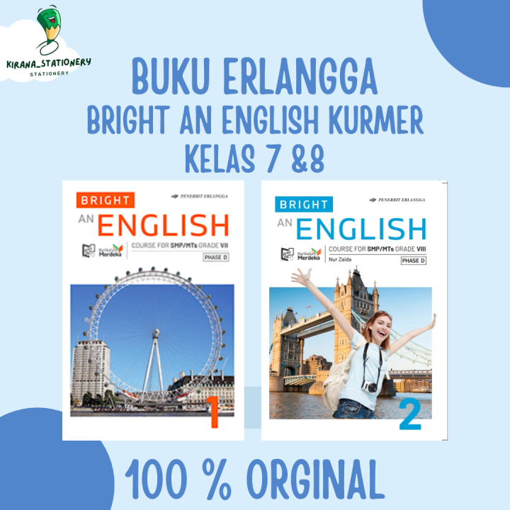 Buku Bright An English Course Kelas 7 Kelas 8 Kurikulum Merdeka