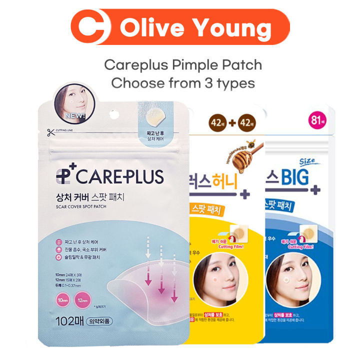 【OliveYoung】Careplus Pimple Patch Choose from 3types(Original102ea/BigSize81ea /Honey84ea