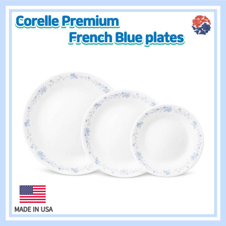 Corelle Premium French Blue plates/Corelle USA set/ Dinnerware Corelle