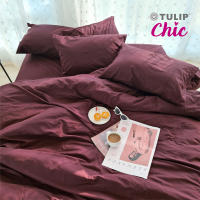 TULIP ชุดเครื่องนอน ผ้าปูที่นอน ผ้าห่มนวม รุ่นTULIP CHIC สีพื้น CHIC08 สัมผัสนุ่มสบายสไตล์มินิมอล