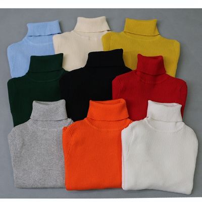 2023 Autumn Baby Boys Girls Turtleneck Sweaters Sweater Kids Sweaters For Winter Knitted Bottoming Boys Sweaters Vetement Enfant