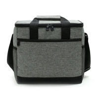 16L ถุงอาหารกลางวันฉนวน Bento กระเป๋าอาหารกลางวันกันน้ำ Cooler กระเป๋าตาข่าย Pocket Design สำหรับการเดินทางปิคนิค