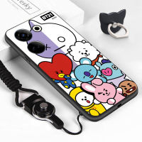 GGK เคสสำหรับ Tecno Camon 20 Tecno Camon 20 Pro Itel แหวนใส่นิ้ว S23สายคล้องคอลายการ์ตูน South KPOP เคสตุ๊กตาเด็กชายเนื้อนิ่มเคส TPU ซิลิโคน