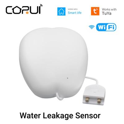 CORUI Tuya WiFi เครื่องตรวจจับการรั่วไหลของน้ำอัจฉริยะ Water Overflow Sensor DIY Remote Alarm Push Home Flood Sensor ทำงานร่วมกับ Smart Life