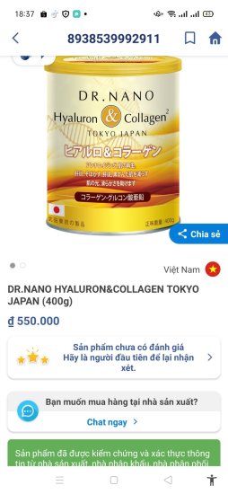 Sữa bột dr. nano hyaluron & collagen tokyo japan bổ sung collagen giúp - ảnh sản phẩm 2