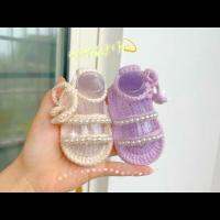 diy ถัก เครื่องมือรองเท้าแตะเด็กกระเป๋าฤดูร้อนฟรีวัสดุทำด้วยมือสำหรับมือใหม่วิดีโอสอน