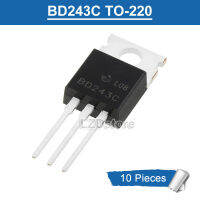 10ชิ้น TO220 BD243C BD243CG BD243ถึง-220 6A/100V Darlington NPN ทรานซิสเตอร์ใหม่แบบดั้งเดิมวงจรรวม