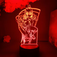 Chainsaw Man Power Figurine Nightlight for Bedroom Decor Kids Birthday Gift Manga Gadget Chainsaw Man Led Night Light Bedside