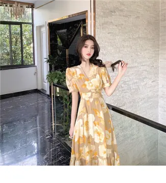 Korean 2024 yellow dress