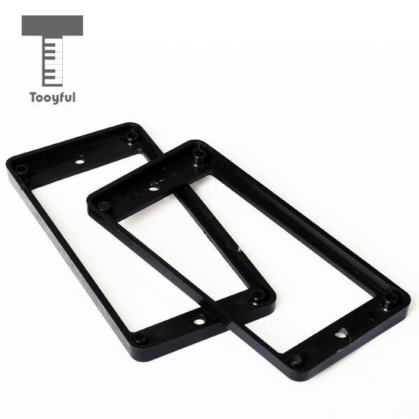 tooyful-2pcs-plastic-flat-metal-humbucker-pickup-frame-mounting-ring-accessory-4mm-thick-black-for-lp-electric-guitar-wholesales