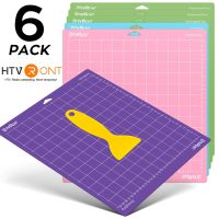 【YF】 HTVRONT 6 Pack 12x12in Mixed Colors PVC Adhesive Cutting Mat Base Plate Tool Pad for Cricut Explore Air/Air2/Maker Machine