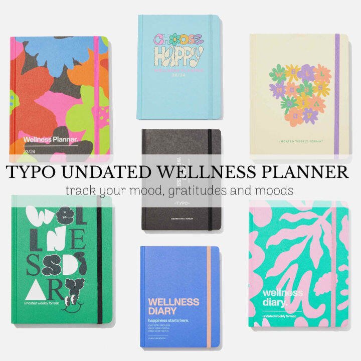TYPO Planner 2023 & 2024 Planner & Undated Small Wellness Planner