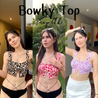 ?Bowky Top? เสื้อครอปโบกี้ลายดอก สีพาสเทล น่ารักตะมุตะมิมาก พร้อมส่งแบบราคาน่ารักๆไปเลยยย ? Cropbkk