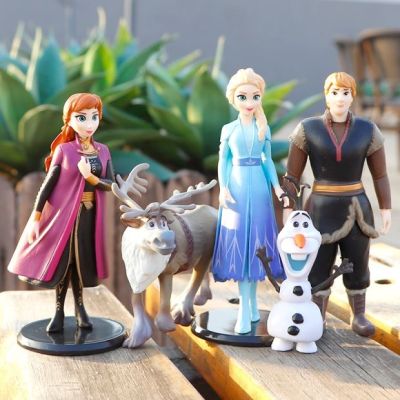 Frozen 2 Figures 5/6Pcs Toys Gift Set Elsa Anna Kristoff Olaf Sven Cake Toppers