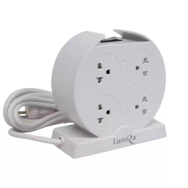 ปลั๊กไฟ-lumira-ลูมิน่า-8-socket-รางปลั๊กไฟ-ป้องกันไฟกระชาก-ไฟตกด้วยอุปกรณ์มาตรฐาน-มี-มอก-ls-025