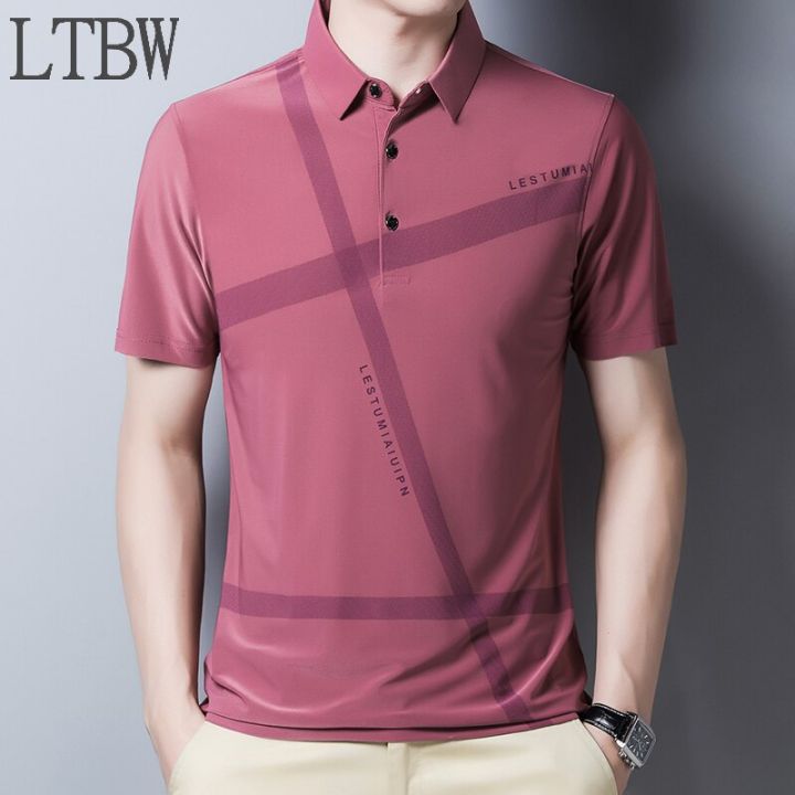 ltbw-เสื้อโปโลผู้ชาย-kaus-polo-garis-ใหม่เสื้อยืดคอตตอนแท้เสื้อยืดสำนักงานทางการลำลองธุรกิจแขนสั้นเสื้อยืดฤดูร้อน