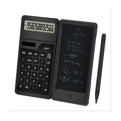 12 Digits LCD Display Calculator with Notepad Solar Desktop Calculator for Office, School and Home