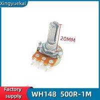 5PCS WH148 3Pin 500R 1K 2K 5K 10K 20K 50K 100K 500K 1M Ohm Linear Taper Rotary Potentiometer Resistor Handle length 20MM