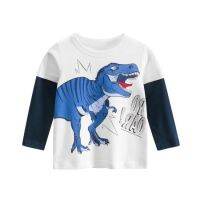 COD DSGRGTRDRT 1-10 Tops Children Baby Cartoon dinosaur Long Sleeve Tshirt Clothes