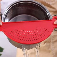 【CC】 Accessories Plastic Drain Basket Rice Filter Leakproof Baffle Funnel Jars Pot Side Drainer