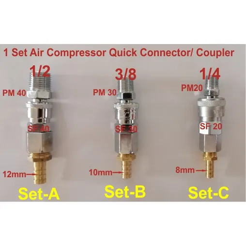 Air Compressor Quick Release Connector Coupler Set Lazada PH